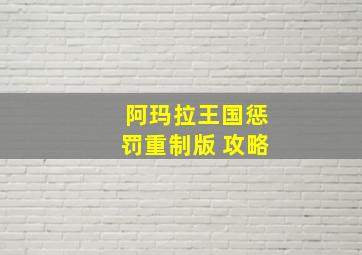 阿玛拉王国惩罚重制版 攻略